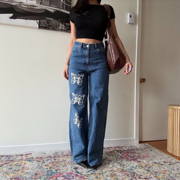 Twik Super wide straight leg high waist jeans - Picture 3 of 9